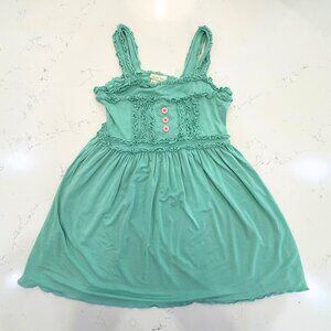 Matilda Jane Girls Lap Dress Size 6 Green